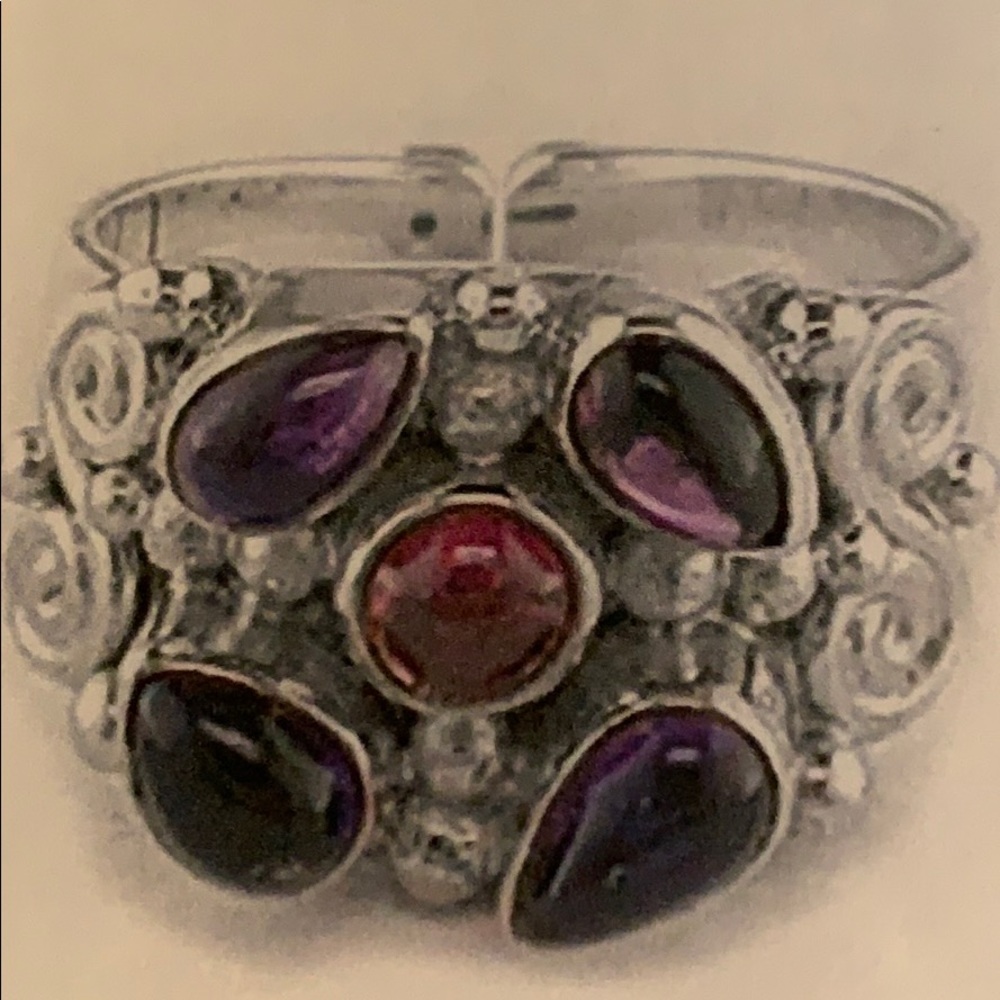 Amethyst & Tourmaline Sterling Silver Ring